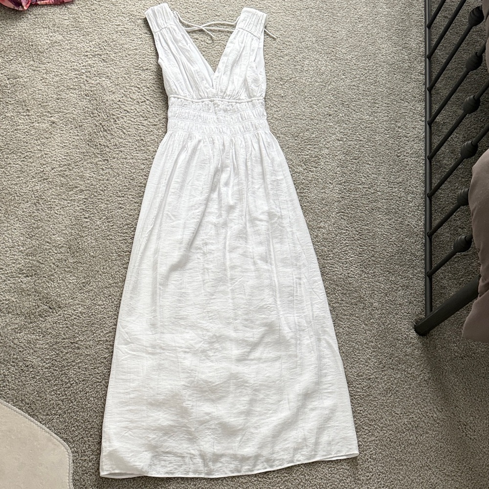 Abercrombie & Fitch White Maxi Dress